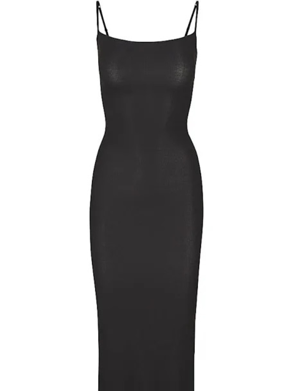SKIMS Black Slim Slip Maxi Dress
